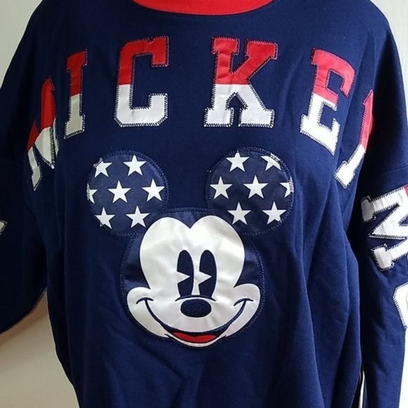 Disney Spirit Jersey Shirt Mickey Mouse Americana Patriotic Adult SMALL WOMEN'S - Picture 4 of 12